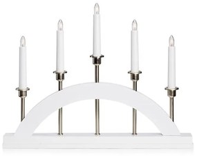 Markslöjd 705832 - Karácsonyi gyertyatartó BRIDGE 5xE10/3W/230V fehér