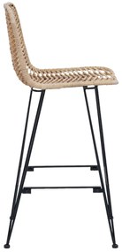 Bárszék 2 pcs Természetes 44,5 x 53 x 111 cm Rattan és Vas