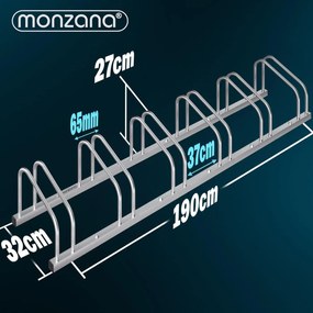 monzana® Állvány 6 kerékpárhoz - 190x32x27 cm