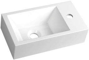 Sapho Small mosdótál 40x22 cm négyszögletes fehér AR500