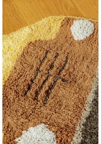 Okkersárga mosható-kézi szövésű pamut gyerek szőnyeg 90x130 cm School Bus – Lorena Canals