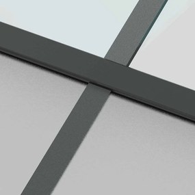 tolóajtó vasalatokkal 102,5x205 cm edzett üveg és alumínium
