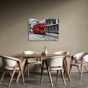 Üveg kép - London busszal (70x50 cm)
