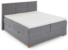 Szürke ágyneműtartós boxspring ágy 160x200 cm Tambo – Meise Möbel