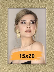 Képkeret 15x20 arany csillogó esküvői portré