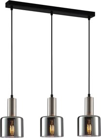 ITALUX PND-65342-3-SC-SG SANTIA Többágú Függesztett Lámpa Füstös, Ezüst E27 IP20