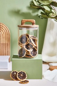 2 részes üveg tárolóedény fedővel 15 cm