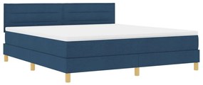 Box Spring Ágy matraccal Kék 180x200 cm Szövet