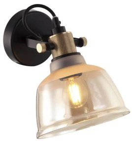 Klausen 101000 - Fali lámpa ASGARD 1xE27/11W/230V bézs/fekete/arany