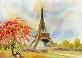 Festett kép az Eiffel-torony (70x50 cm)