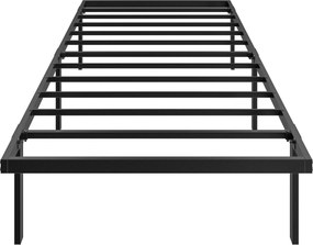 HOMCOM fém ágykeret tárolóval, 90×200 cm, 14 cm alul, csendes és stabil – Aosom