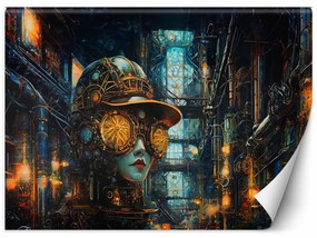 Fotótapéta, Steampunk absztrakció egy nő - 350x245