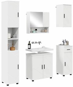 Fürdőszoba bútor szett 5 pcs Fehér 61 x 35 x 64 cm Faanyag