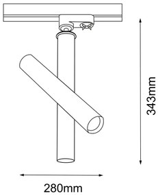Amplex 8895 - Spotlámpa sínrendszerhez AKADI 1xGU10-MR11/15W/230V