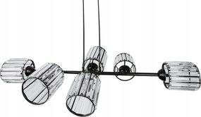 Függőlámpa Mennyezeti Csillár kristály fekete Modern hosszú glamour