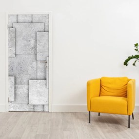 Fotótapéta ajtóra - Betoncsempék absztrakciója (95x205cm)