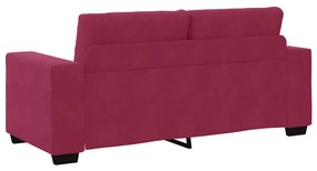 bordó bársony loveseat kanapé 140 cm