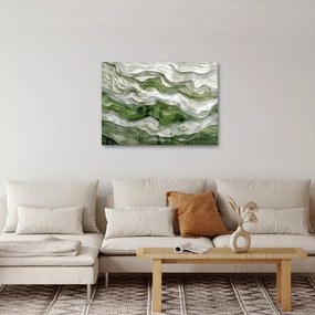 Kép - Zöld és fehér fodrok (70x50 cm)