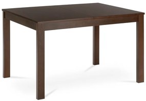 Kihúzható étkezőasztal 120+30x80x74 cm, MDF asztallap, furnér, tömörfa lábak, dió színben