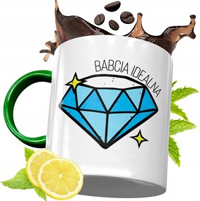 Zöld Bögre Nagymamáknak Nagymama Napjára Ajándék fényképes nyomattal