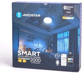 Aigostar - LED Fürdőszobai mennyezeti lámpa LED/18W/230V IP44 + távirányítás