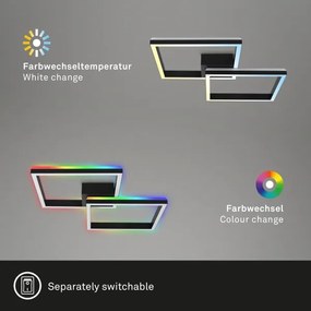 Brilo - LED RGBW Dimmelhető felületre szerelhető csillár FRAME 2xLED/17W/230V 2700-6500K+ távirányító