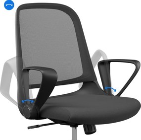 SENSE7 Sopty fekete irodai forgószék fekete