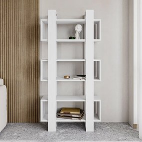 Milano könyvespolc, fehér, 80 cm