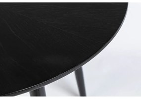 Kerek étkezőasztal tölgyfa dekoros asztallappal ø 120 cm Fabio – White Label