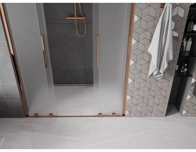 Mexen Velar Duo, tolózuhanyajtó nyitáshoz 160 cm, 8 mm-es matt üveg, rózsaszín arany, 871-160-000-32-60