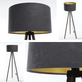 Állólámpa STANDART 1xE27/60W/230V szürke/barna