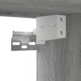 2 db füstös tölgy szerelt fa függő TV-szekrény 60 x 30 x 30 cm
