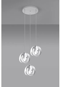Sollux SL.1084 - Csillár zsinóron TULOS 3xE27/60W/230V fehér