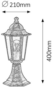 Rabalux 8236 - Kültéri lámpa VELENCE 1xE27/60W/230V
