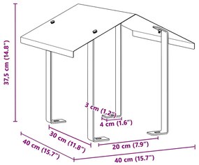 Kémény Felszerelés Ezüst 40 x 40 x 37.5 cm Rozsdamentes acél