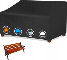 Vízálló Kerti Bútorhuzat fekete 162×66×89 cm Uv álló, táska