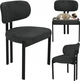 Tömör kárpitozott szék étkező nappaliba Arlo szürke modern loft