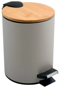 Szürkésbarna acél pedálos szemetes 5 l Adonis – Spirella