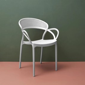 STACK fehér műanyag szék