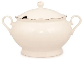 83 darabos étkészlet, fehér/rézszínű/porcelán