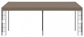 tópszínű falra szerelhető szövetpavilon 6 x 3 m