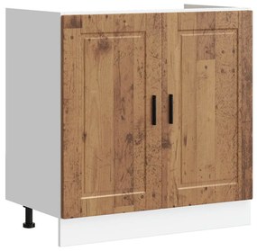 vidaXL mosdóaljzatos szekrény Porto&quot; Régi fa 80x46x81,5 cm Gépelt fa&quot;