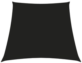fekete trapéz alakú oxford-szövet napvitorla 2/4 x 3 m