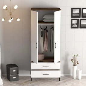 Kumsal T - Walnut, White