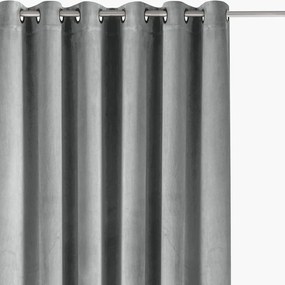 Szürke bársony dimout (részleges sötétítő) függöny 140x250 cm Velto – Filumi