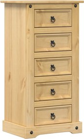 vidaXL Corona tömör fenyőfa éjjeliszekrény 53x39x103 cm