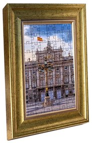 Madrid puzzle képkeret arany