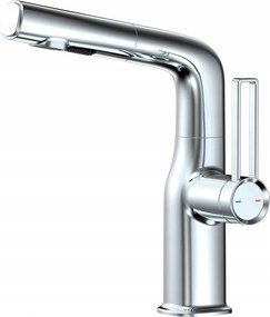 Mosdó csaptelep Króm Líra kihúzható kifolyócsővel Ww