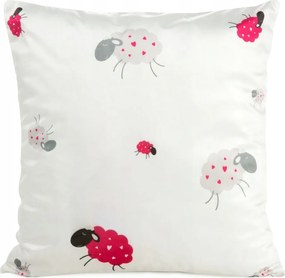 Dekoratív párnahuzat KIDS-3 45x45 Design91 fehér/rózsaszín