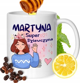 Bögre Martinának Barátnőknek Ajándék Nyomtatott Fehér 330ml